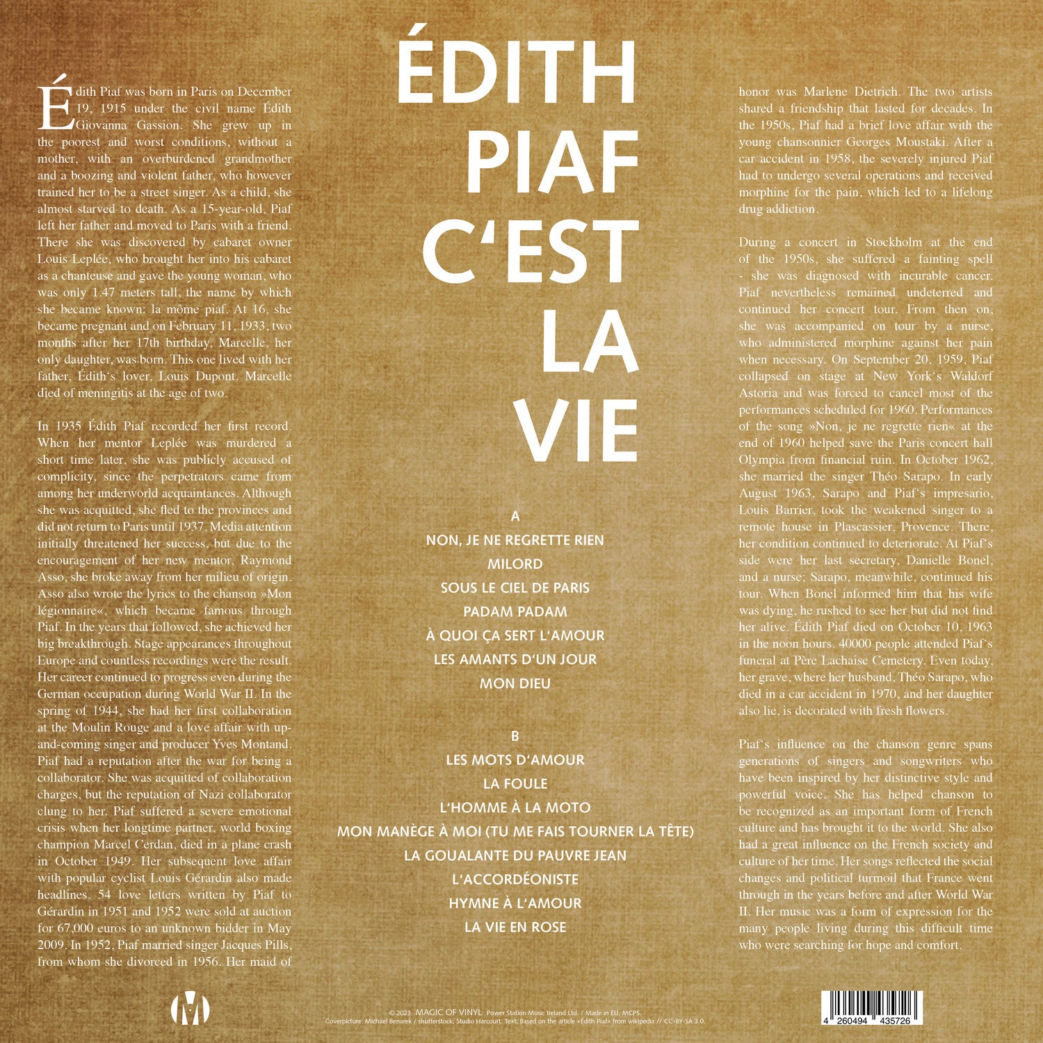 Èdith Piaf - C’est La Vie Limited Edition