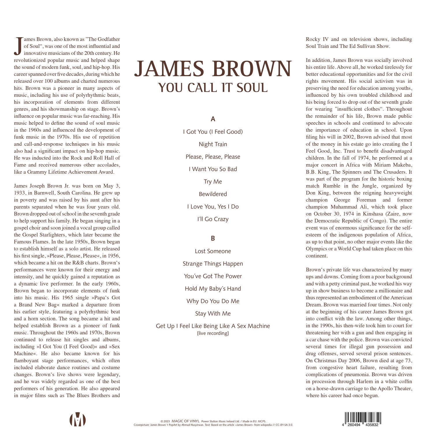 James Brown - You Call It Soul Limited Edition