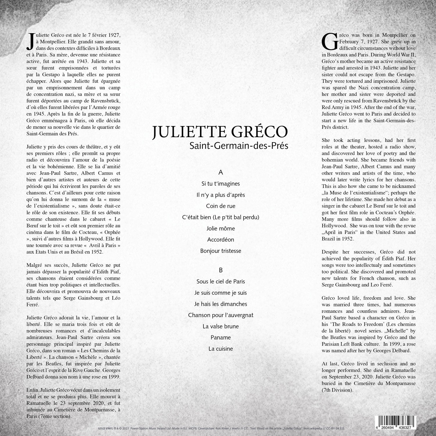 Juliette Gréco - Saint-Germain-des-Prés Limited Edition
