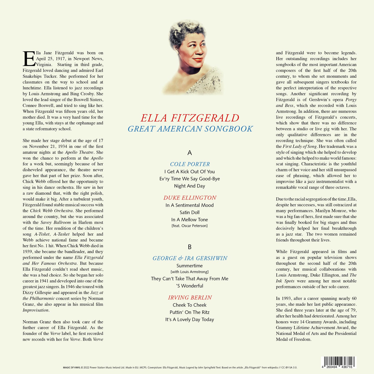 Ella Fitzgerald - Great American Songbook Limited Edition