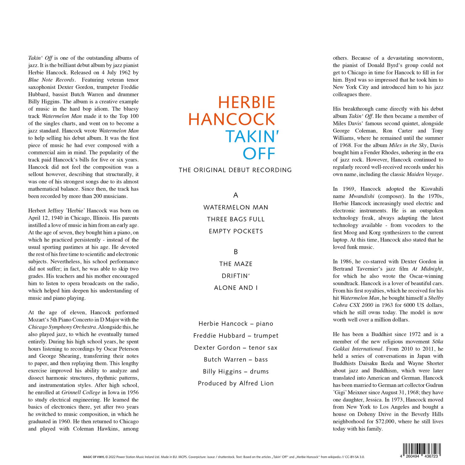 Herbie Hancock - Takin’ Off Limited Edition