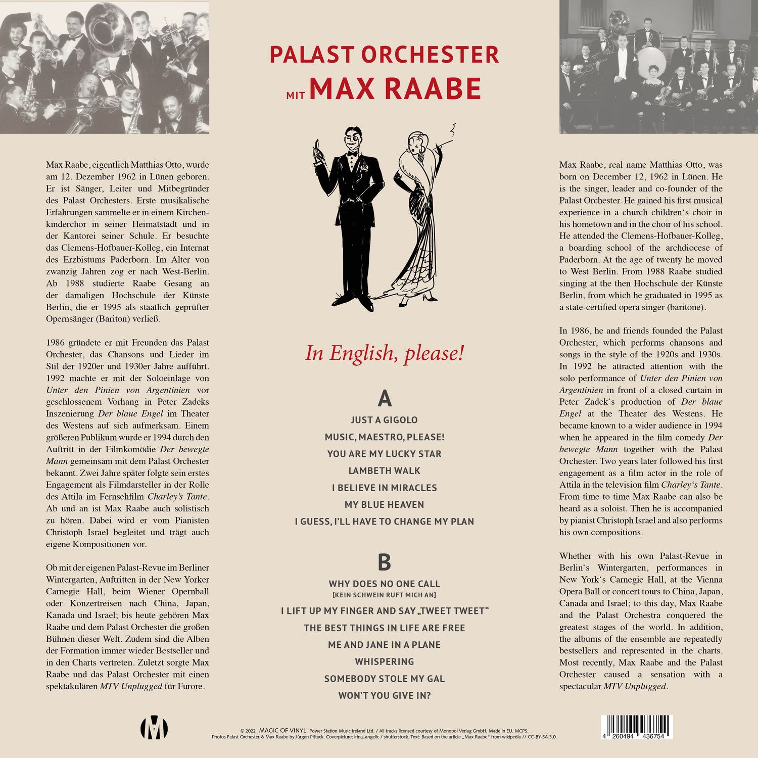 Palast Orchester mit seinem Sänger Max Raabe - In English, Please! Limited Edition