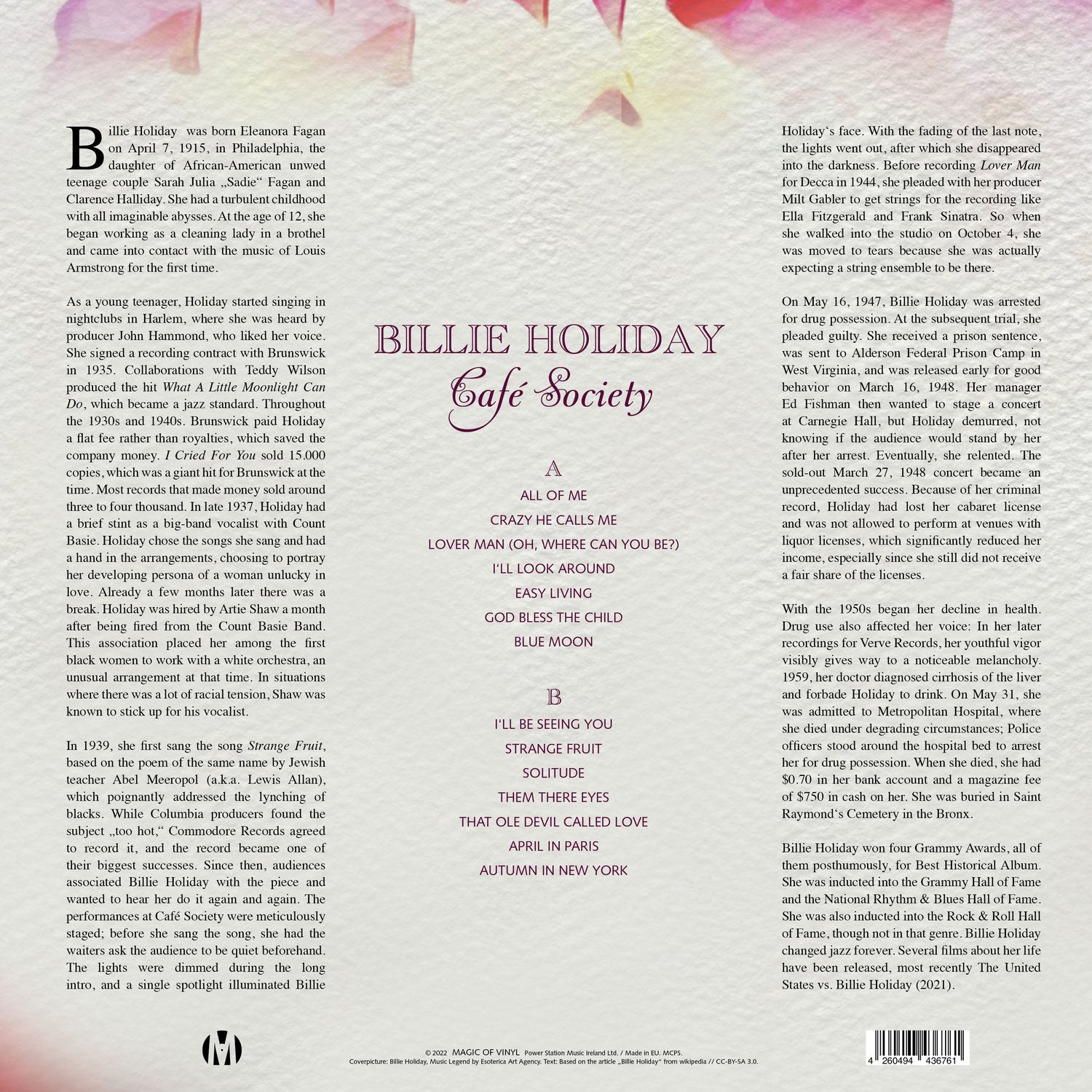 Billie Holiday - Café Society Limited Edition