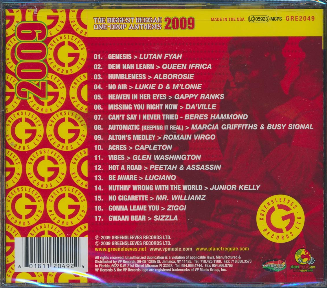 Various - Biggest Reggae One Drop Anthems 2009
