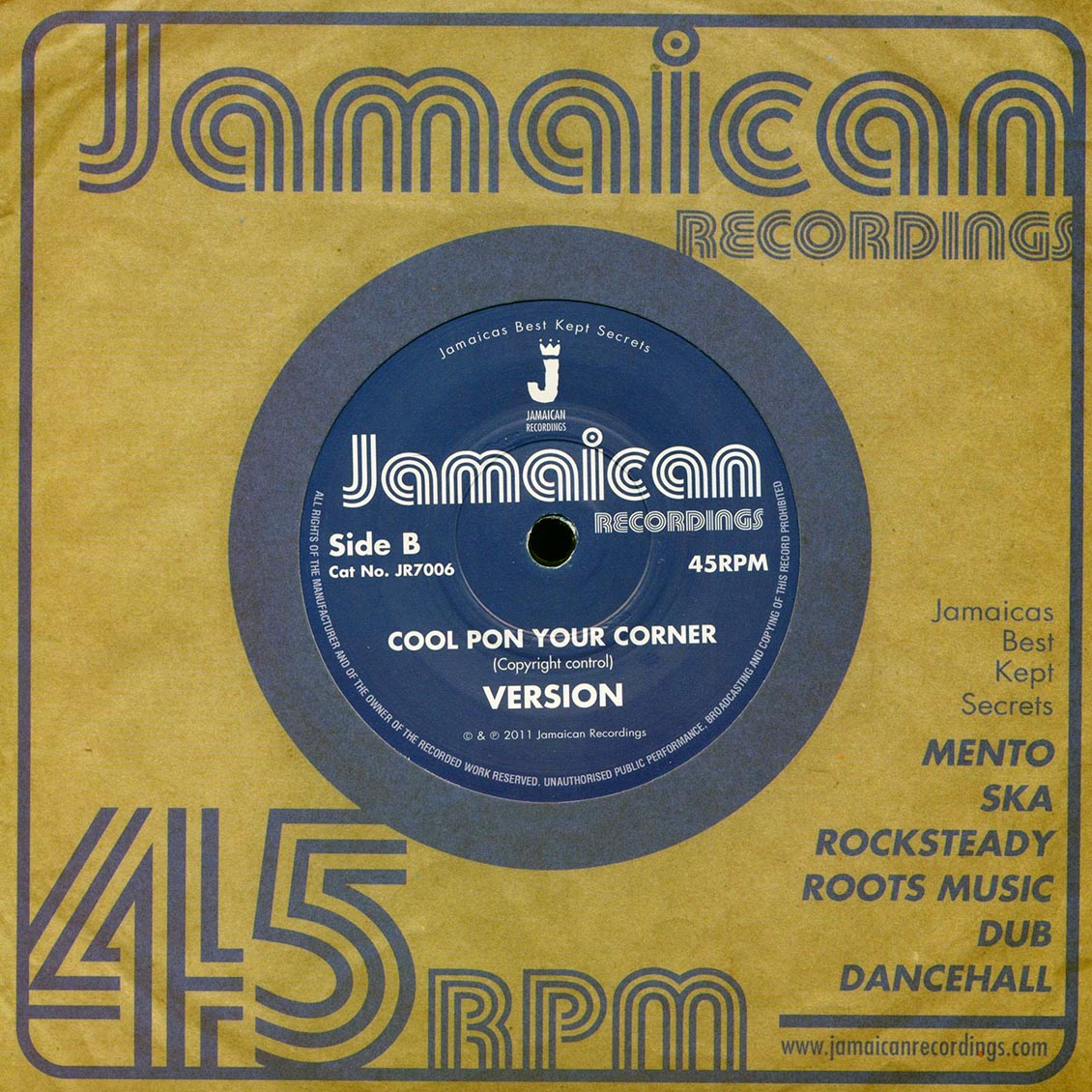 Barry Brown - Cool Pon Your Corner / King Tubby - Version (rhythm: "Linval Thompson - Cool Down Your Temper")
