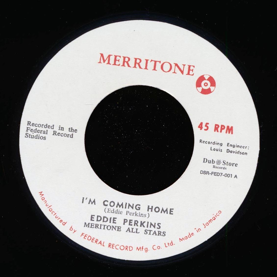 Eddie Perkins - I'm Coming Home / Merritone All Stars - Instrumental (Japan) (Japan press)