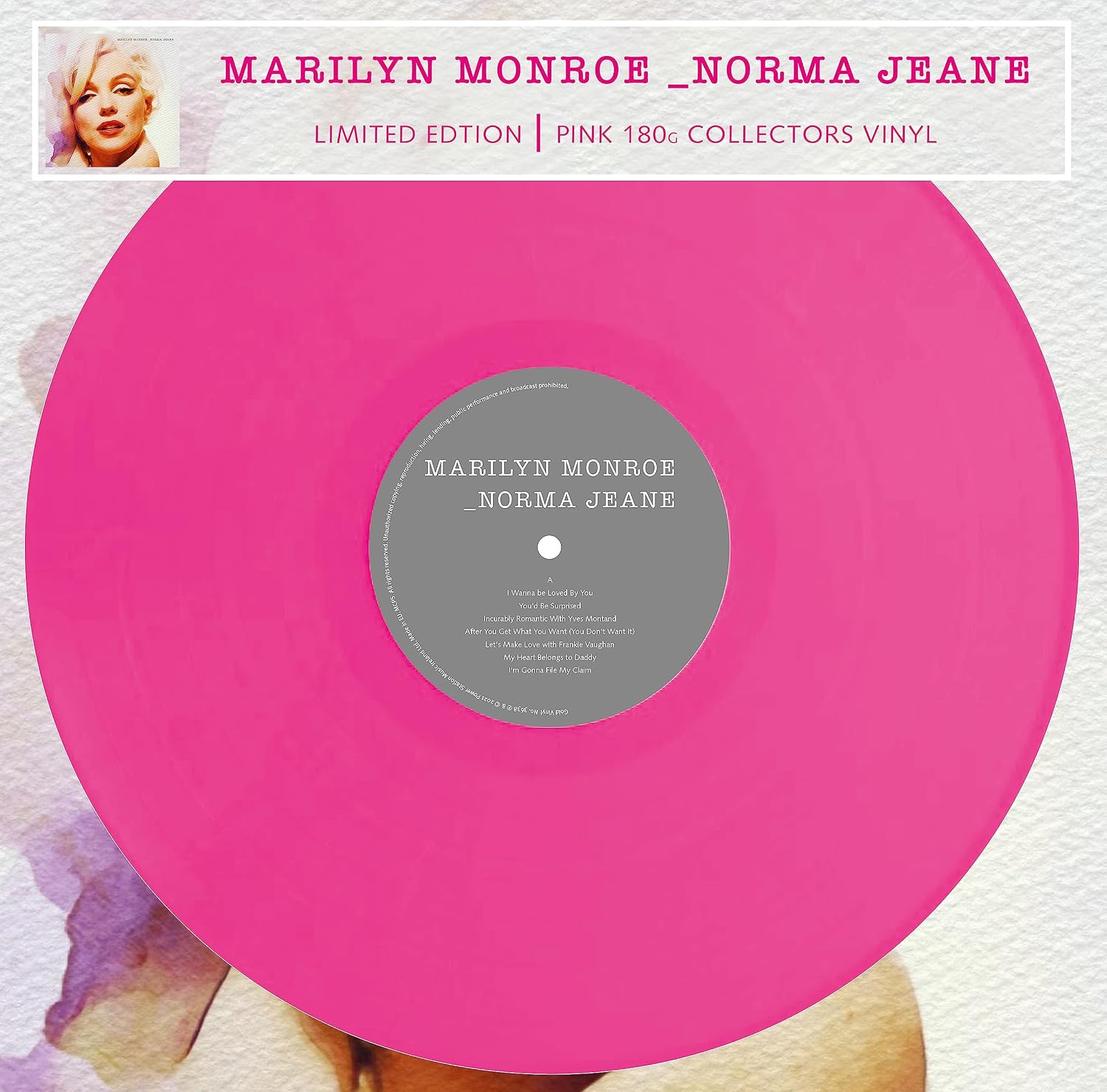 Marilyn Monroe Norma Jeane (Vinyl Record) 12" Album Coloured Vinyl