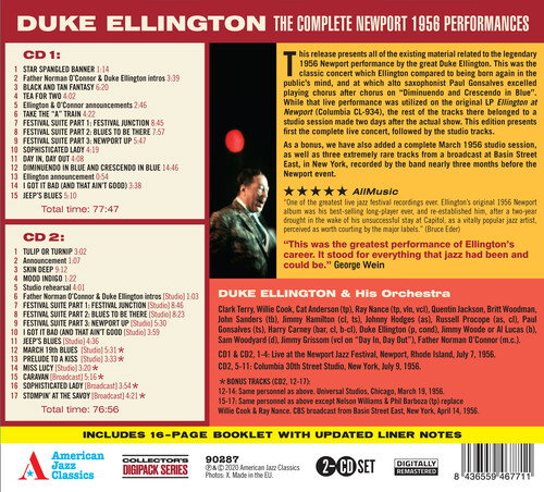 ELLINGTON,DUKE - COMPLETE NEWPORT 1956 PERFORMANCES