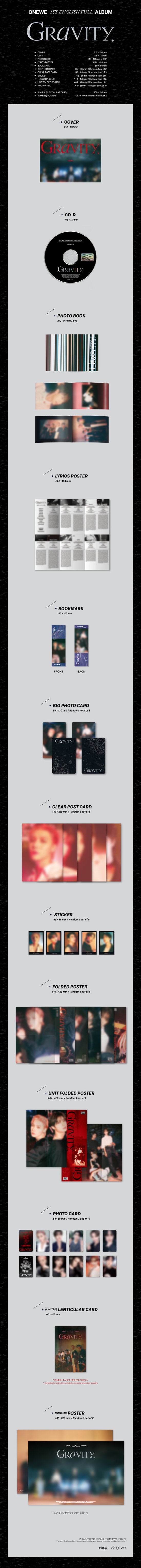 ONEWE - 1ST ENGLISH FULL ALBUM (GRAVITY)