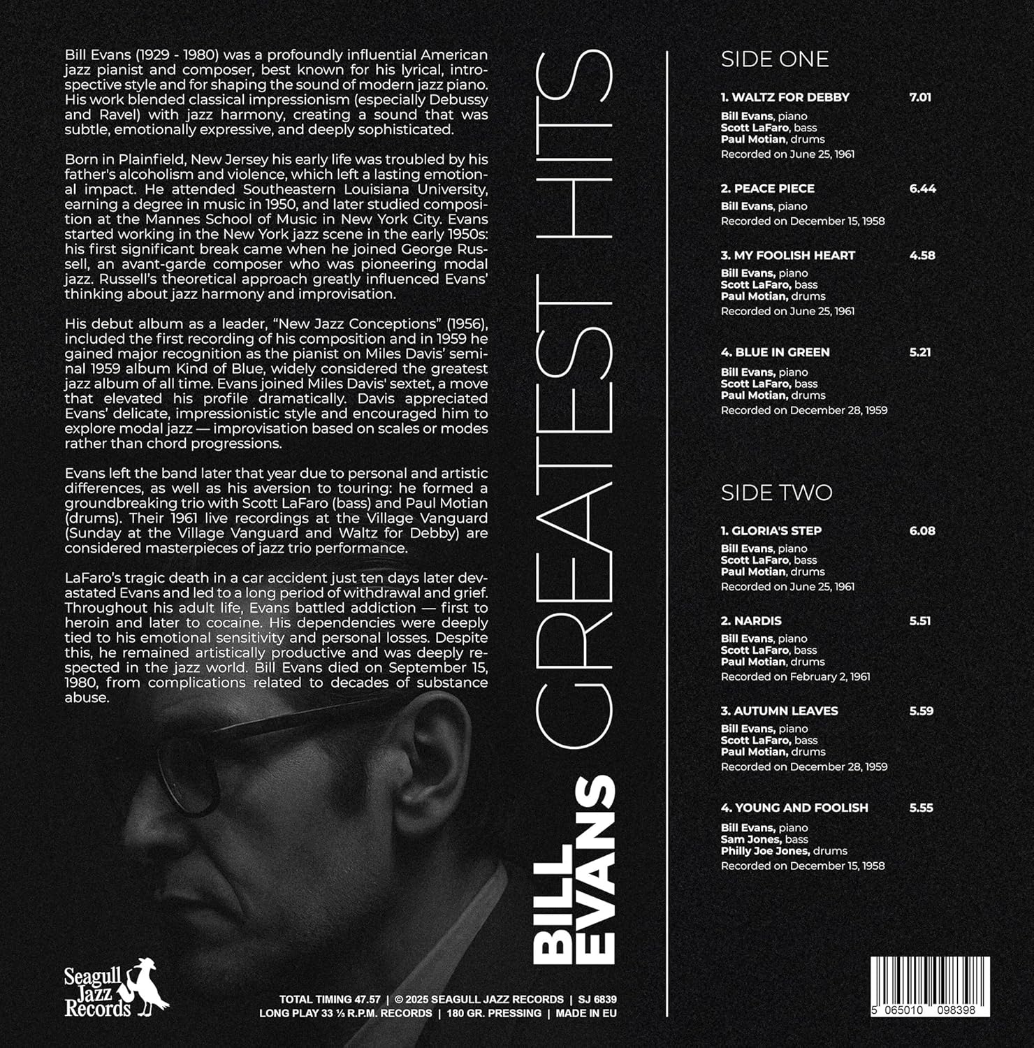 Bill Evans Greatest Hits - Limited Color Edition