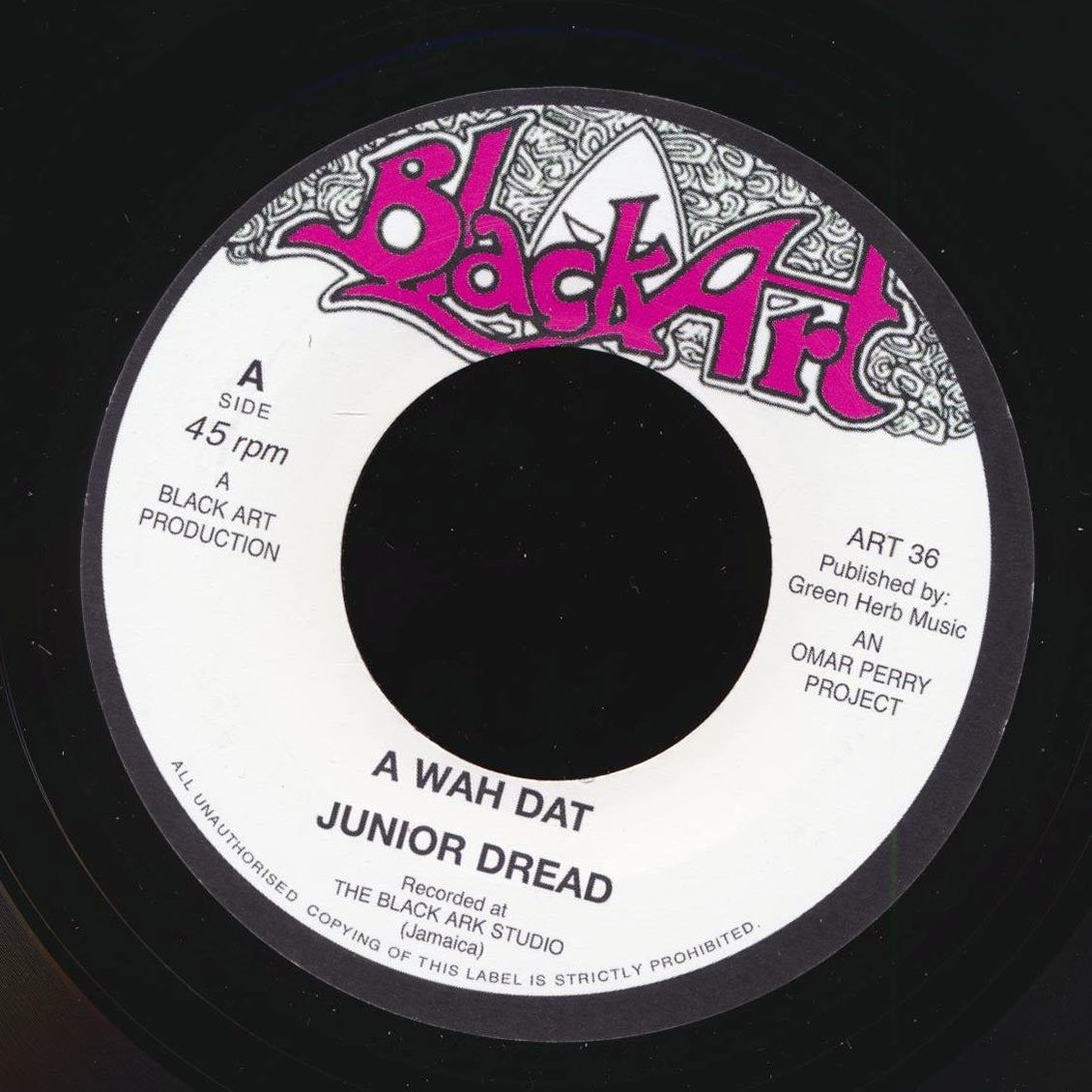 Jr. Dread - A Wah Dat / The Upsetters - Dat Dub (UK press)