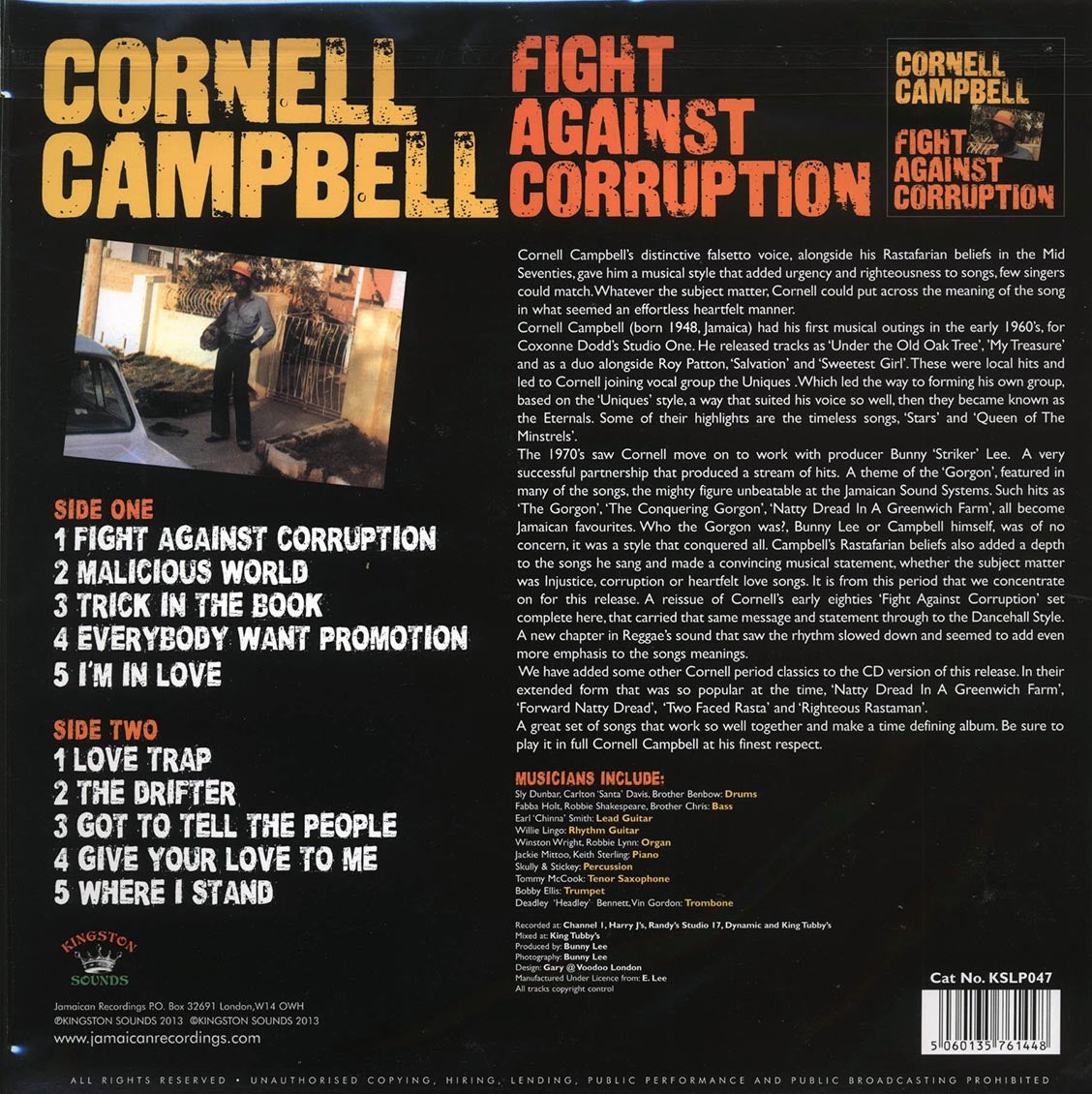 Cornell Campbell - Fight Against Corruption (180g)