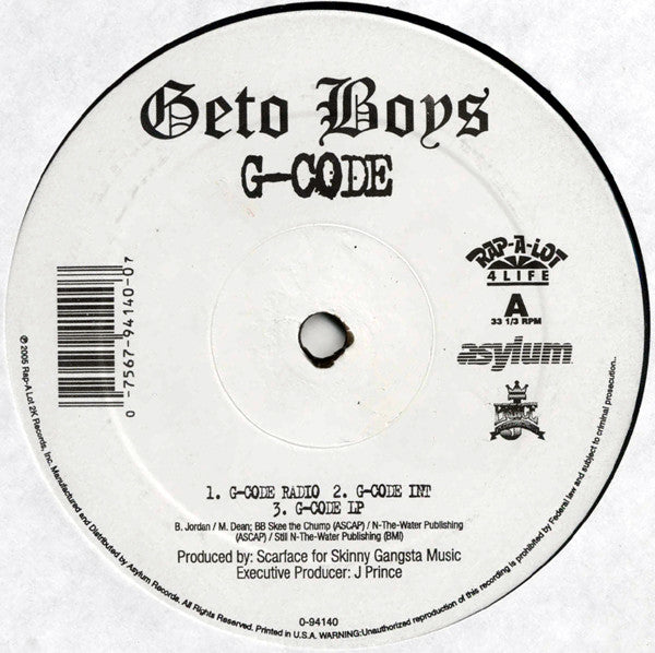 GETO BOYS - G-CODE