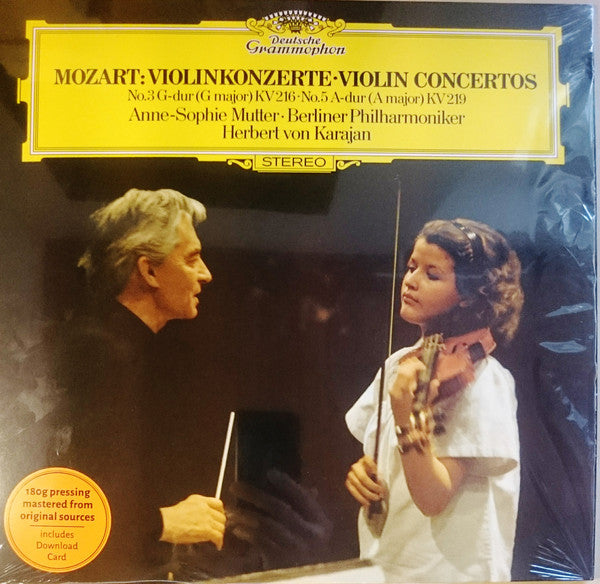 MUTTER ANNE-SOPHIE & BERLINER PHILHARMONIKER & HERBERT VON KARAJAN - MOZART: VIOLIN CONCERTOS NOS. 3 & 5