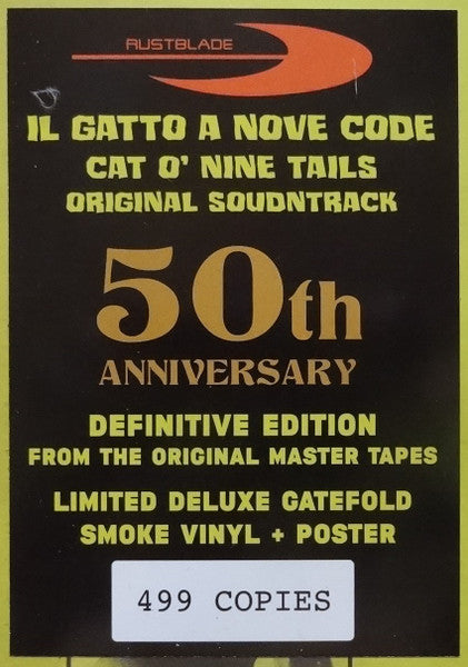 MORRICONE,ENNIO - IL GATTO A NOVE CODE: CAT O'NINE TAILS OST (50TH ANNIVERSARY EDITION)