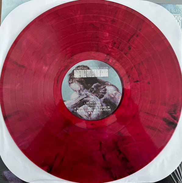 BLINDFOLDED & LED TO THE WOODS - REJECTING OBLITERATION (VIOLET PINK W/ BLACK & RED VINYL)