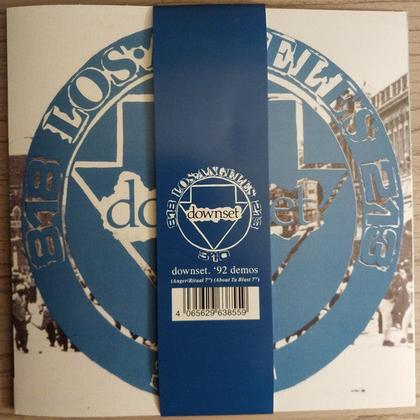 DOWNSET - ANGER/RITUAL & ABOUT TA BLAST 7INCHS (BLUE 7INCH)