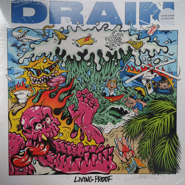 DRAIN - LIVING PROOF (KELLY GREEN/EASTER YELLOW GALAXY VINYL)