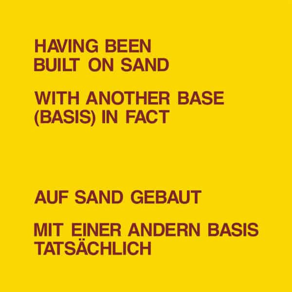 LANDRY DICKIE & LAWRENCE WEINER - HAVING BEEN BUILT ON SAND