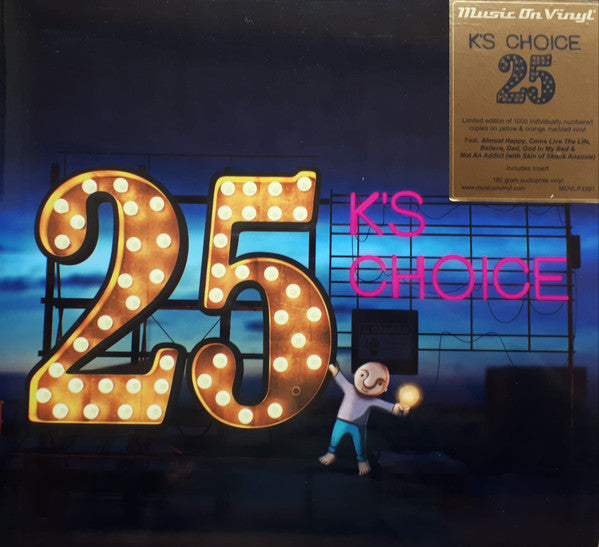 K'S CHOICE - 25 (LIMITED/YELLOW & ORANGE MARBLED VINYL/180G/2LP)