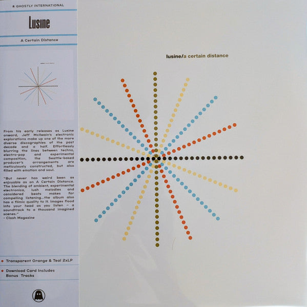LUSINE - CERTAIN DISTANCE (TRANSPARENT ORANGE & TEAL VINYL/2LP)