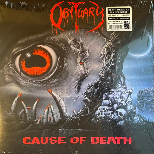 OBITUARY - CAUSE OF DEATH (REMASTERED) (GRAY WITH BLACK SPLATTER VINYL)