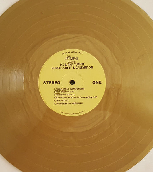 TURNER,IKE & TINA - CUSSIN' CRYIN' (GOLD & PINK VINYL)