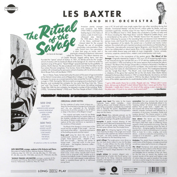 BAXTER,LES AND HIS ORCHESTRA - RITUAL OF THE SAVAGE (180G/DMM/2 BONUS TRACKS)