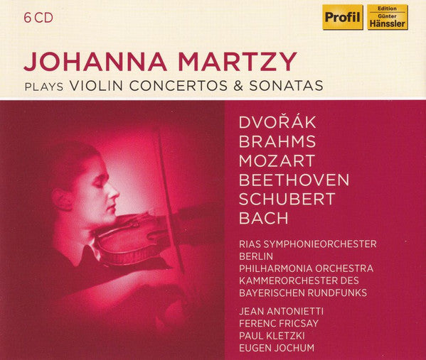 MARTZY,JOHANNA - BEETHOVEN, BRAHMS, DVORAK, MENDELSSOHN, MOZART & SCHUBERT: VIOLIN CONCERTOS & SONATAS (6CD)