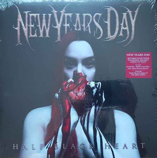 NEW YEARS DAY - HALF BLACK HEART (RED VINYL)