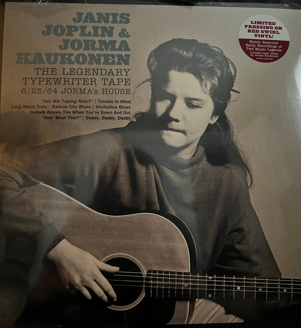 JOPLIN,JANIS & JORMA KAUKONEN - LEGENDARY TYPEWRITER TAPE: 6/25/64 JORMA’S HOUSE (RED SWIRL VINYL)