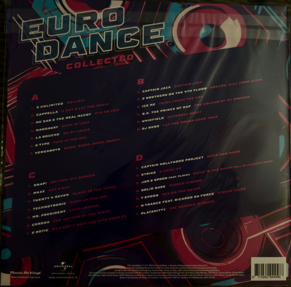 VARIOUS ARTISTS - EURODANCE COLLECTED (TRANSLUCENT BLUE/TRANSLUCENT RED VINYL/2LP/180G)