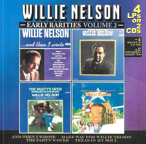 NELSON WILLIE - EARLY RARITIES V.2-4 LPS ON 2 CDS (2CD)