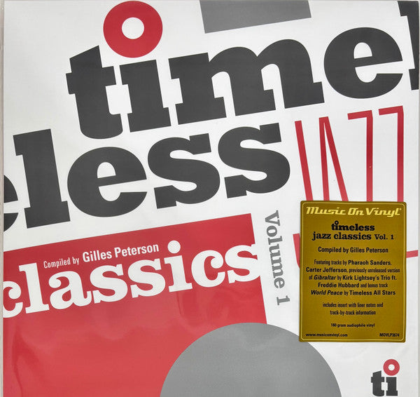 VARIOUS ARTISTS - TIMELESS JAZZ CLASSICS VOL.1 (2LP/180G)
