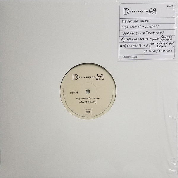 DEPECHE MODE - MY COSMOS IS MINE/SPEAK TO ME (REMIXES)