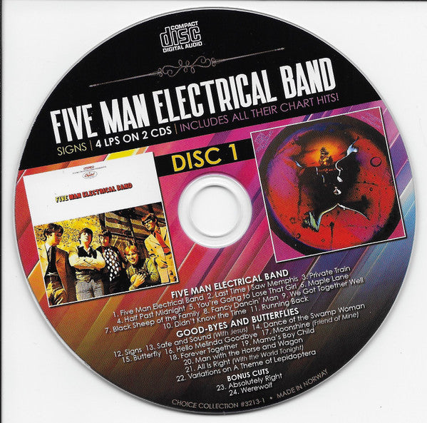 FIVE MAN ELECTRICAL BAND - SIGNS-4 LPS ON 2 CDS-INCLUDES ALL THEIR CHART HITS (2CD)