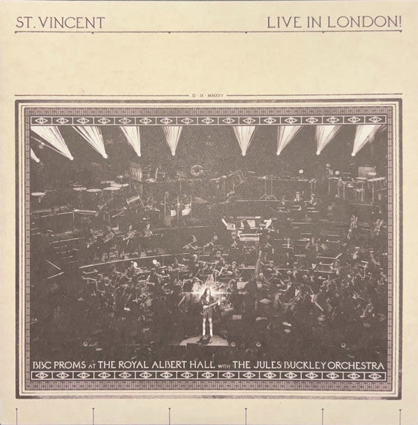 ST. VINCENT / BUCKLEY,JULES - LIVE IN LONDON! (BBC PROMS AT ROYAL ALBERT HALL) 92LP)