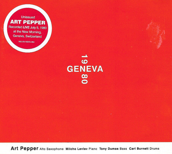 PEPPER,ART - GENEVA 1980 (2CD)