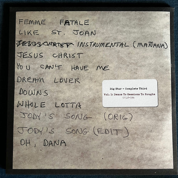 BIG STAR - COMPLETE THIRD VOL.1: DEMOS TO SESSIONS TO ROUGHS