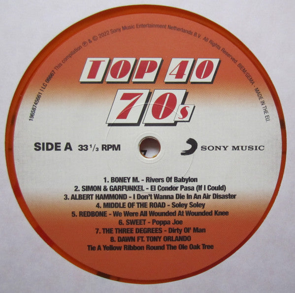 VARIOUS ARTISTS - TOP 40 - 70S (ORANGE VINYL) (IMPORT)