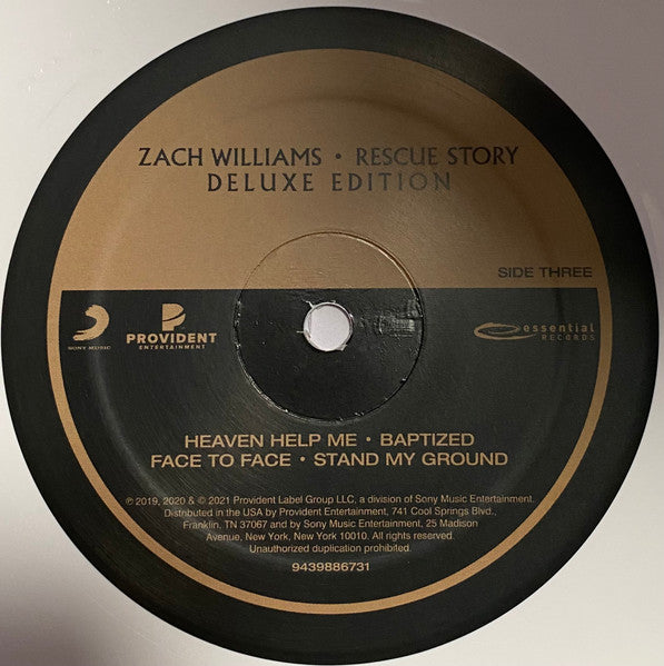 WILLIAMS,ZACH - RESCUE STORY (DELUXE EDITION) (2LP/150G/WHITE VINYL)