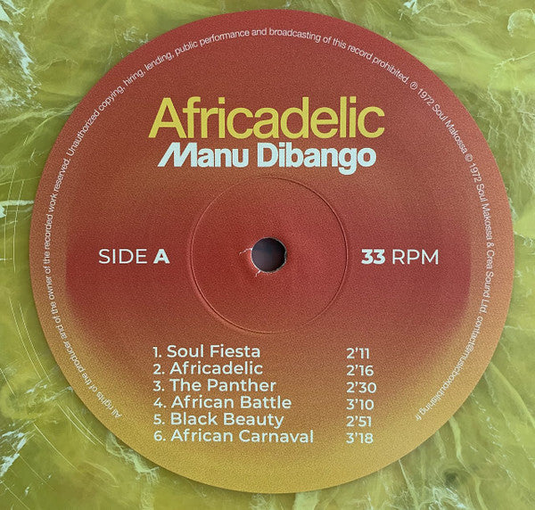 DIBANGO,MANU - AFRICADELIC (ORANGE VINYL)