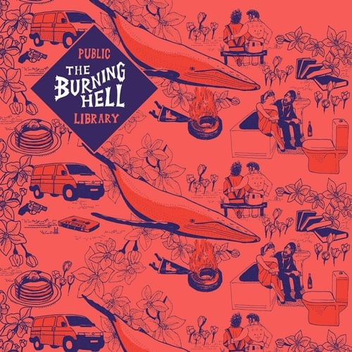 BURNING HELL - PUBLIC LIBRARY (MARBLED RED VINYL)
