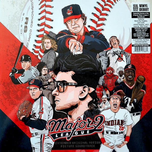VARIOUS ARTISTS - MAJOR LEAGUE 2-DELUXE, EXPANDED OST, SCORE (DELUXE/HALF-RED, HALF-BLUE CLEVELAND SPLITTER VINYL/2LP)