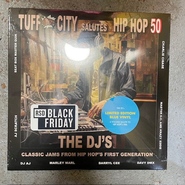 VARIOUS ARTISTS - TUFF CITY SALUTES HIP HOP 50: THE DJ JAMS (HALF RED/HALF BLUE VINYL/7INCH)