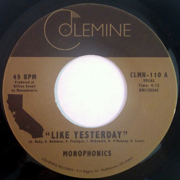 MONOPHONICS - LIKE YESTERDAY / DESTRUMENTS FREEDOM