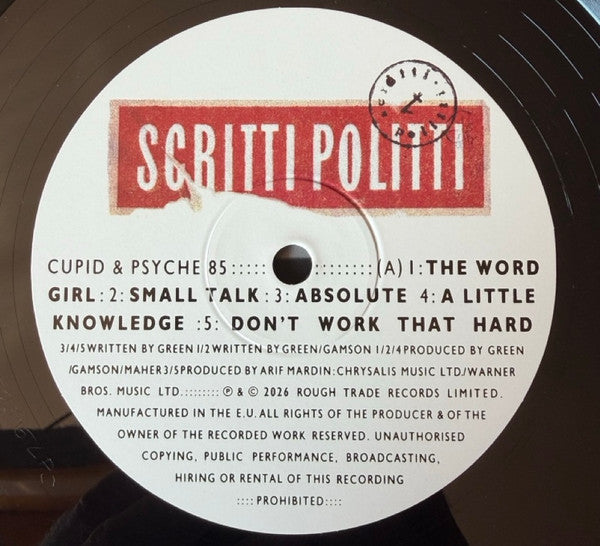 SCRITTI POLITTI - CUPID & PSYCHE 85 - REMASTERED (DELUXE/2LP)