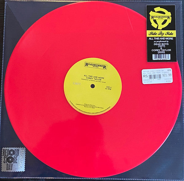TAYLOR COREY; DEAD BOYS - ALL THIS & MORE (SIDE BY SIDE) (NEON CORAL VINYL) (RSD)