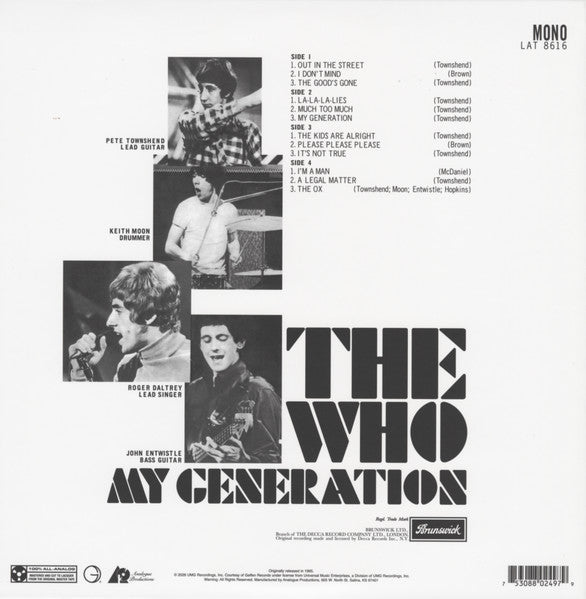WHO - MY GENERATION (180G/45RPM/2LP)
