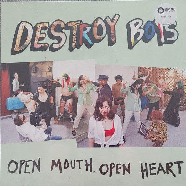 DESTROY BOYS - OPEN MOUTH OPEN HEART (PURPLE VINYL)